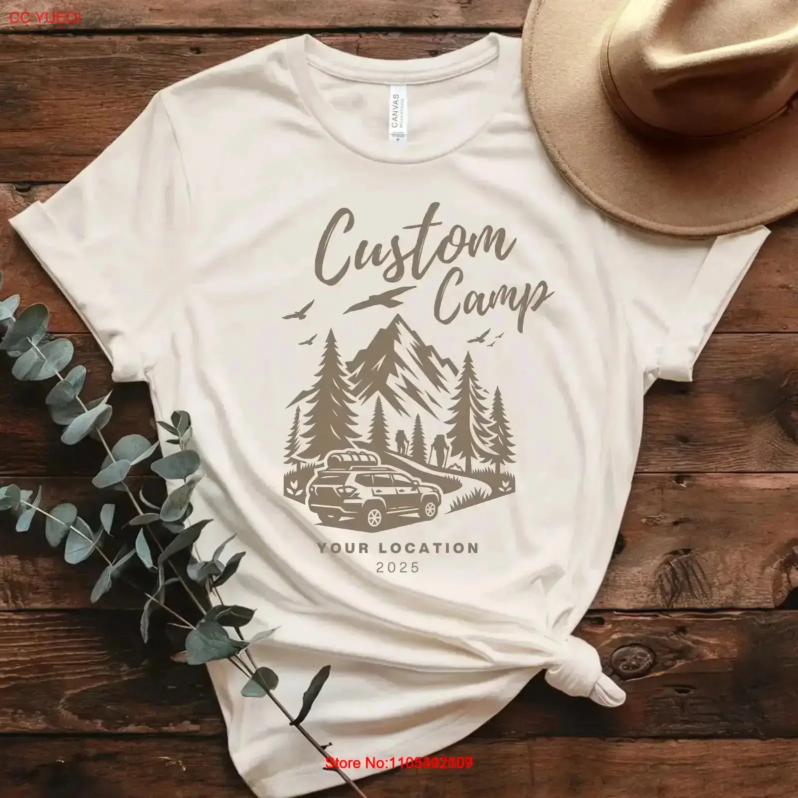 Outdoor Adventure Vacations For Families - Camiseta de campamento personalizada con ubicación