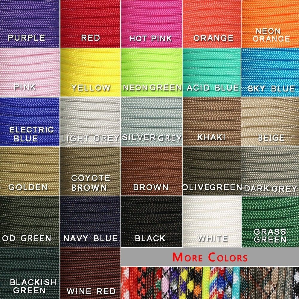 Paracord 550 Feet - Cordón de paracaídas de Paracord Mil
